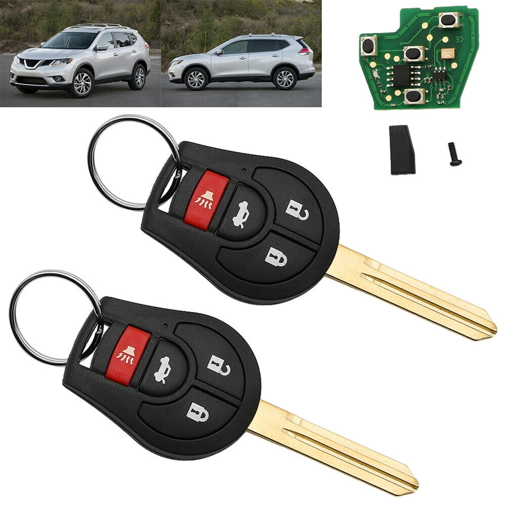 2x Remote Keyless Entry Headed Car Key Ignition For 1217 Nissan Versa