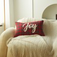 thumbnail image 1 of Nueva funda de almohada con estampado navideño, funda de cojín bordada con letras a cuadros rojos y verdes, funda de cojín de tela para el hogar, 1 of 6