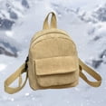 thumbnail image 2 of XINXIAOO Corduroy Velvet Backpack, Simple Solid Color Casual School Bag, 2 of 8