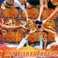 thumbnail image 2 of Basketball Party Plates Napkins Sports Birthday Party Supplies Disposable Ball Paper Dessert Cake Dinnerware Tableware Basketball Party Decorations Favors Serves 24, 2 of 7