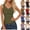 A01# Army Green, variant on Women’s Ribbed Tank Top Sleeveless V Neck Fitted Basic Top Soft Stretch Casual Slim Fit Solid Color Summer Layering Shirt for Daily Wear Gym Workout,Khaki XL