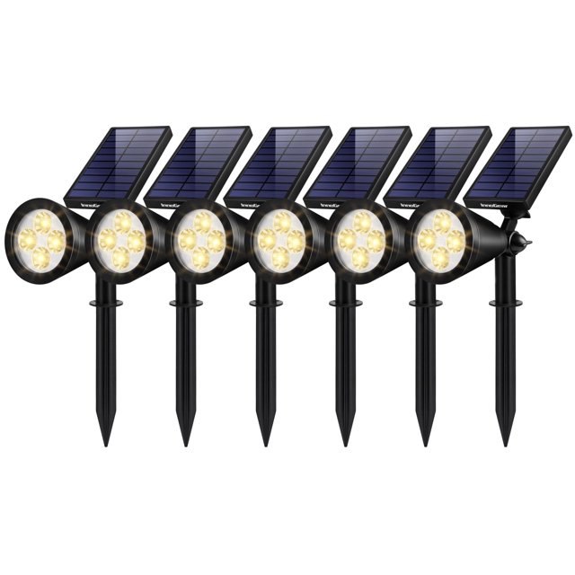 Focos solares InnoGear impermeables para exterior y jardín, paquete de 6
