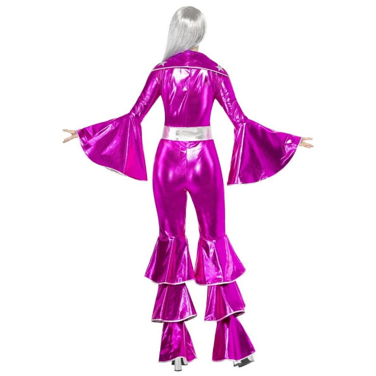 1970s Dancing Dream Costume Adult Pink Jumpsuit 1970s Dancing Dream Costume Adult Pink Jumpsuit