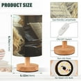 thumbnail image 3 of WOBOGO Blonde Lass Playing The Piano Bedroom Table Lamp USB Power Connector Wooden Base Round Linen Shade For Living Room Desk, 3 of 7