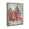 thumbnail image 3 of Stupell Industries Americana Barn Holiday Snow Scene Graphic Art Luster Gray Floating Framed Canvas Print Wall Art, Design by Laura Konyndyk, 3 of 6