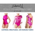 thumbnail image 6 of FabricLA Metallic Foil Lame Spandex - 4-Way Stretch Knit Fabric, 60" Inch Wide by The Yard - Dancewear, Costumes & Decoration - Fuchsia, 4 Continuous Yards, 6 of 7