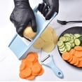 thumbnail image 3 of shiyou-5 in 1 Mandoline Slicer for Kitchen, Vegetable Slicer Multi Blade Potato Chip, Veggie Slicer, Vegetable Cutter, Julienne Shredder and Peeler for Small Job in Kitchen Blue, 3 of 4