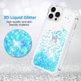 thumbnail image 2 of for iPhone 14 Pro Max Case Glitter, Shockproof Clear TPU iPhone 14 Pro Max Case with 2 Screen Protectors, Bling Light Blue Glitters iPhone 14 Pro Max Case for Women, 2 of 12