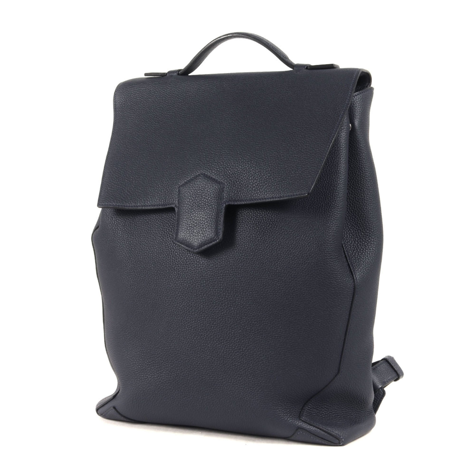 Pre-Owned HERMES Hermes bag grain leather flash backpack C  display picture 3