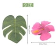 thumbnail image 4 of 300 Pcs Tropical Party Decoration Supplies 8 Inch Tropical Palm Monstera Leaves and Hibiscus Flowers, Simulation Leaf, 4 of 8