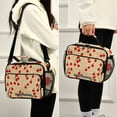 thumbnail image 6 of ALAZA Cherry Wave Pattern Lunch Box Insulated Cooler Bag Reusable Tote Bags Shoulder Strap, 6 of 7