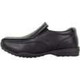 thumbnail image 5 of ABSOLUTE FOOTWEAR Childrens Kids Juniors Boys Formal Faux Leather Slip On Padded School Wedding Shoes - Black - US Child 2, 5 of 7