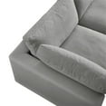 thumbnail image 4 of Kaelynn Sofa Gray Linen Upholstered 3-Seat, 4 of 8
