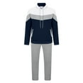 thumbnail image 4 of VBTAPA Mens Sweatsuits 2 Piece Sets Fleece Tracksuit Jogging Suits Sets Color Block Hoodie and Sweatpants Matching Set Fall Winter Casual Athletic Outfits White XL, 4 of 8