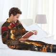 thumbnail image 5 of Bingfone Men's Pajama Set 2 Piece Loungewear PJs, Long Sleeve with Pajama Pants-Hip-Hop Guinea Pig., 5 of 7