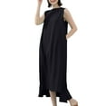 thumbnail image 7 of Dresses For Women Summer Casual Sleeveless Crew Neck Flowy Maxi Tank Dresses Straight Sundresses for Women Trendy Black Free Size, 7 of 7
