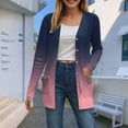 thumbnail image 2 of GEWSEY Cardigan Sweaters for Women Lightweight Open Front Long Sleeve Cardigan with Pocketes Fall Trendy Gradient Clothes (Dark Purple, XXL), 2 of 8