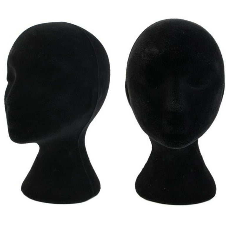 Lurrose Styrofoam Wig Heads, Foam Mannequin Head Male Styrofoam Model Heads  Manikin Head for Wigs Display, 3pcs