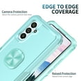 thumbnail image 3 of Petocase for Samsung Galaxy A54 5G Case,Heavy Duty Rugged Shockproof With 360° Ring Holder [Support Car Mount] Hybrid Bumper Silicone+Hard Back Cover,with 2 Screen Protector&Lens Protector-Green, 3 of 7