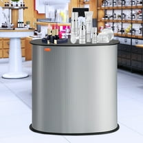 KFFKFF Trade Show Display Podium Table Counter Stand, sized at 35.43"x19.29"x37.01", is a folding structure