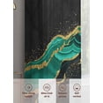 thumbnail image 6 of Green Marble Sheer Curtains 63 Inch Length 2 Panels Set, Gold Abstract Vintage Modern Ombre Art Voile Window Treatment Rod Pocket Curtains Sheers Drapes for Bedroom/Living Room/Kitchen 52x"63"x2, 6 of 7