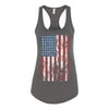 Distressed American Flag USA Patriotic Clothing Womens Racerback Tank Top