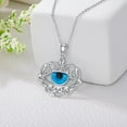 thumbnail image 5 of SOULMEET Evil Eye Necklace 925 Sterling Silver Evil Eye Pendant Lucky Protection Dainty Third Eye Charm Jewelry All Seeing Eye Necklace Birthday for Women, 5 of 10