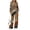 Animal Patchwork Print, variant on Halloween Golf Checker Pattern Women's 2 Piece Outfits, Sweat Track Suits Lapel Lounge Set Oversized Mock Neck Sweatsuits for Fall Business