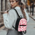 thumbnail image 3 of Eheartsgir Watercolor Red Hearts Pattern Small Backpack, Multi-Purpose Polyester Mini Backpack for Vacation Work, Zipper Closure Travel Shoulder Bags, 3 of 8