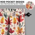 thumbnail image 5 of Fall Kitchen Curtains 36 Inch Short - 3 Panel Set, Autumn Harvest Print, Rod Pocket Window Treatment for Thanksgiving, Farmhouse, Cafe, Living Room - Machine Washable, 5 of 6