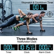 XREXS Large Digital Wall Clock with Bluetooth, 16.5 in Large Display Wall Clock with Temperature/Date/Week