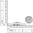 thumbnail image 4 of Gem Stone King 925 Silver and 10K Yellow Gold Pink Moissanite and White Lab Grown Diamond Bracelet for Women | 2.02 Cttw | Gemstone | Round 5MM | Fully Adjustable 9 inch, 4 of 5