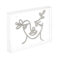 thumbnail image 7 of Teary Face 13.7" X 10.9" Contemporary Glam Acrylic Box USB Operated LED Neon Light, Blue, 7 of 7