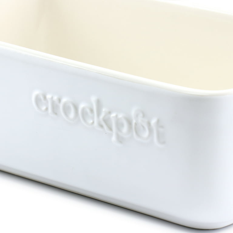 Crockpot Artisan 1.25 Quart Rectangular Stoneware Bake Pan in Cream