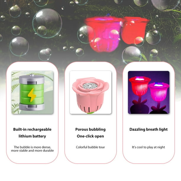 Máquina De Burbujas Con Forma De Farola, Lámpara Antorcha Con Luces Y Música, Soplador Automático Para Jardín, Bodas Y Picnics, Tamaño 28x19 Cm, Recargable Y Portátil