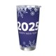 thumbnail image 1 of Feliz Año Nuevo 2025 Vaso de acero inoxidable de 20 oz Taza de café de viaje Taza térmica portátil con tapas, 1 of 7