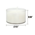 thumbnail image 6 of Stonebriar Unscented Long Burning Clear Cup Tealight Candles with 6-7 Hour Burn Time, 192 PK, White, 6 of 9