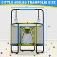 thumbnail image 6 of CITYLE Trampoline for Kids 600LBS 5.5FT Toddler Trampoline Indoor Outdoor with Basketball Hoop, Swing, Adjustable Bar, 66'' Mini Small Trampoline with Enclosure, Gifts for Toddlers, Boys & Girls, 6 of 8