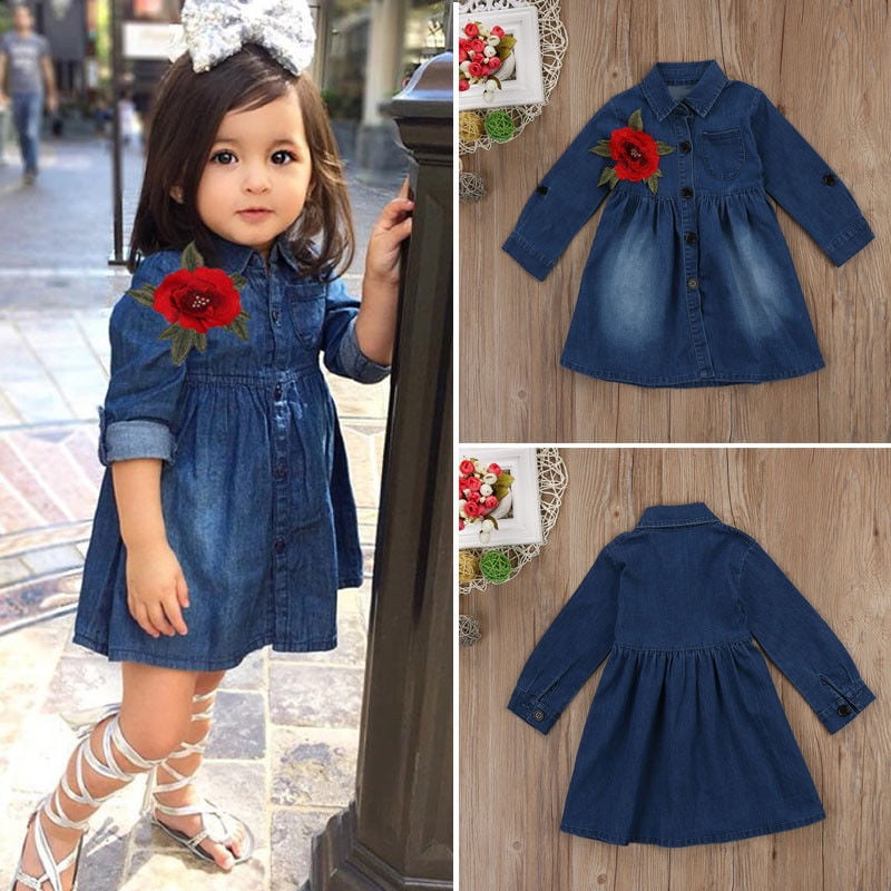 kids denim dress