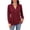 #0337-Wine, variant on Summer Tops for Women V Neck Long Sleeve Half Button Curved Hem Waffle Plain Cute Tops for Women Relaxed Fit Weekend Casual Soft Womens Blouses