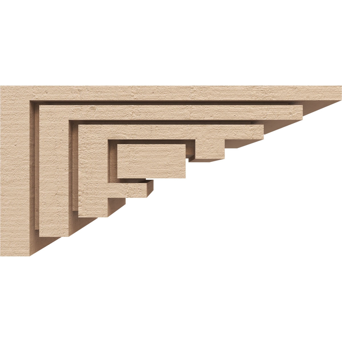 5"W x 10"D x 5"H Wide Landon Rough Cedar Woodgrain TimberThane Corbel, Primed Tan