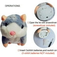 thumbnail image 5 of Plush Interactive Toys Talking Hamster Repeats What You Say Talking Stuffed Animal Talk Back Hamster Toy for Kids Interactive Hamster Toy for Birthday Funny Gift Kids Early Learning, 2Pack, Gray, 5 of 8