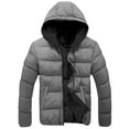 thumbnail image 4 of Mrmaere Men's Hooded Puffer Jacket Quilted Warm Insulated Coat for Winter Outdoor & Casual Wear Gray S, 4 of 5