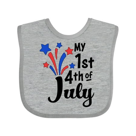 

Inktastic My 1st 4th of July- Fireworks Gift Baby Boy or Baby Girl Bib