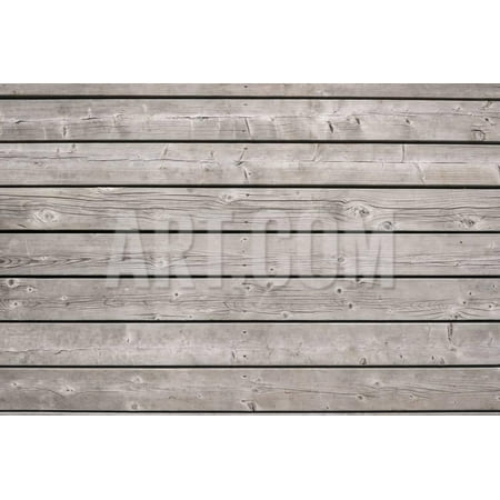 Weathered Plank - Background of Old Wooden Weathered Unpainted Deck Planks Print Wall Art By elenathewise