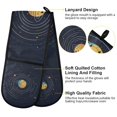 thumbnail image 2 of Yayeee Double Oven Mitt Kitchen Heat Resistant Baking 35" x7" Quilted Glove, Cat Planet, 2 of 6