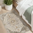thumbnail image 4 of VUNATE 2'x3' Area Rugs Door Mat Washable Rugs Floral Vintage Entry Rug Botanical Indoor Doormat Soft Carpet for Entryway Kitchen Laundry Room Bathroom Rugs Contemporary Home Decor Taupe, 4 of 7