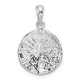 thumbnail image 4 of Million Charms 925 Sterling Silver Nautical Sea Shell Charm, Polished and Textured Sand Dollar Pendant, 4 of 4