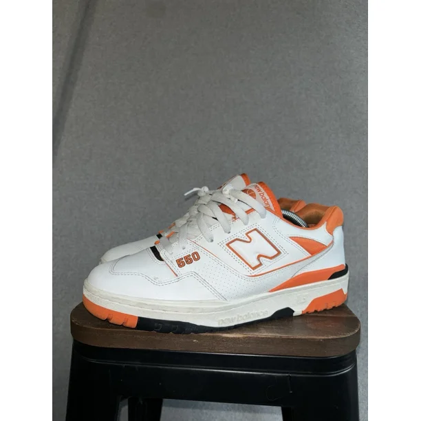 New Balance 550 Men's Size 11 White Orange Syracuse Casual Shoes BB550HG1
