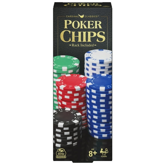 100-Piece Colored Poker Chips Set, for Families and Kids Ages 8 and up